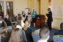The breakout teams each presented their work to the reassembled seminar.